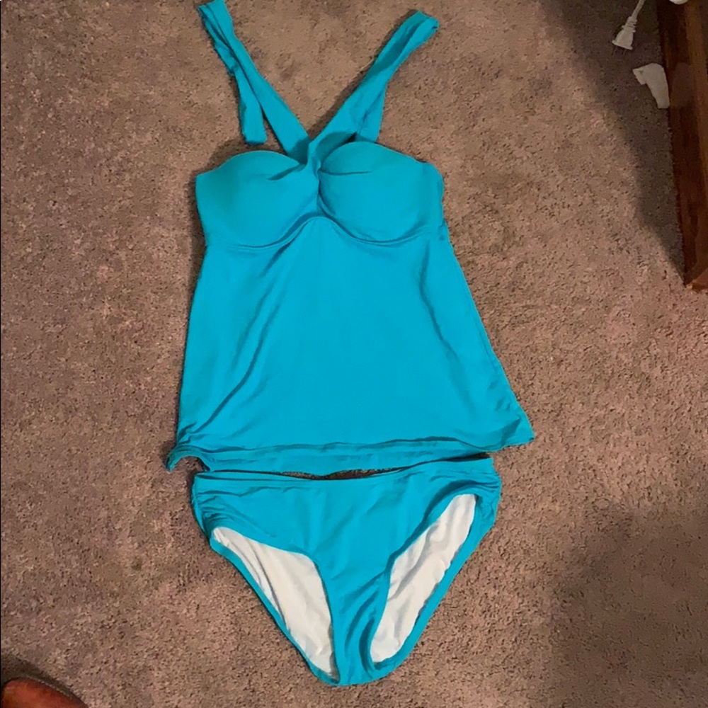 Teal tankini